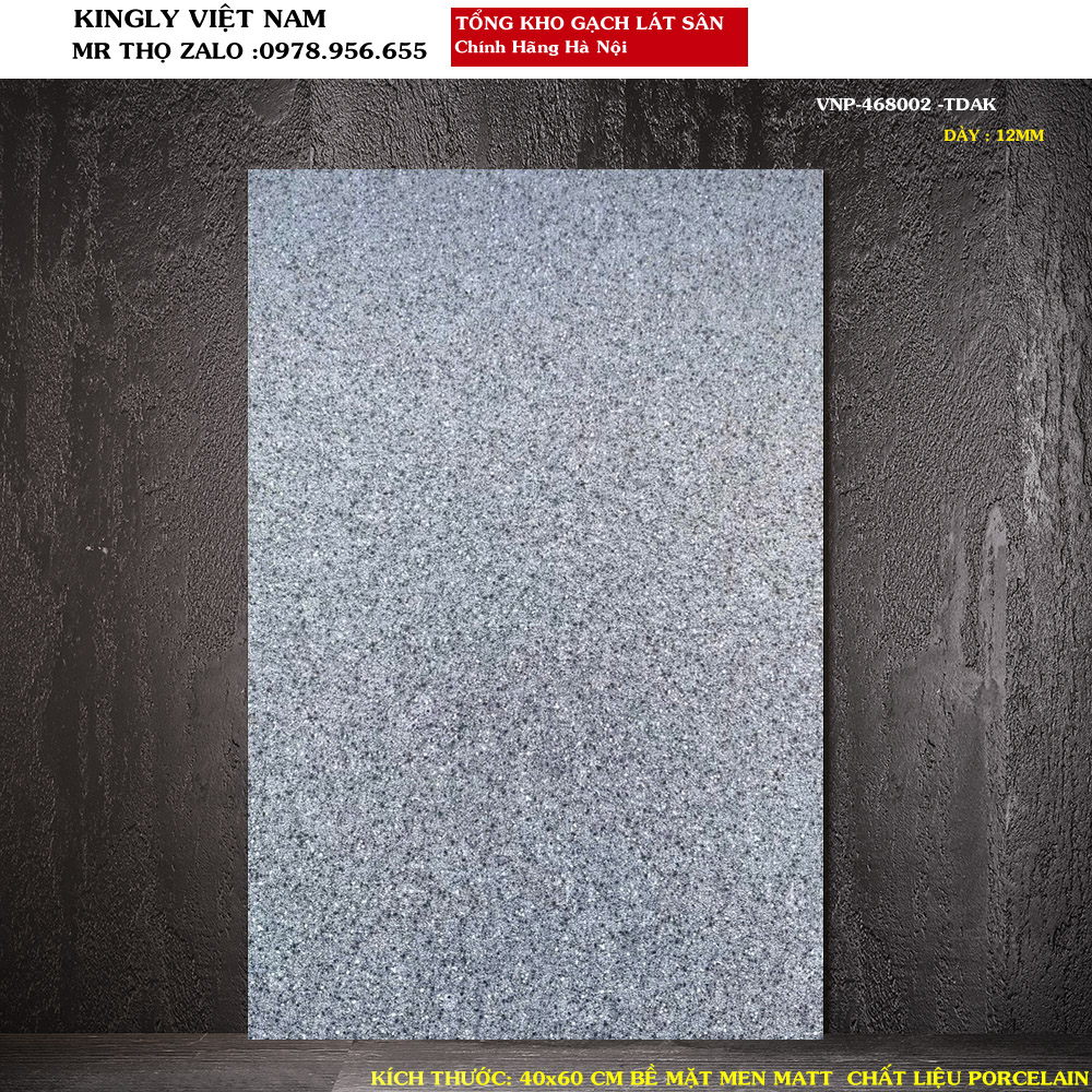 Gạch lát sân giả đá 40x60 dày 1,2cm VNP-468002 Loại 1
